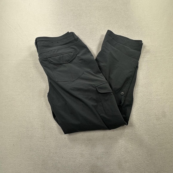 Kuhl Pants Womens 16 Short Black Freeflex Roll Up Cargo Outdoor Hiking Stretch - Picture 1 of 16